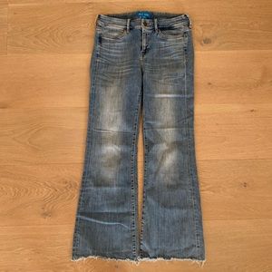 • M.i.h • Lou High Rise Crop Bell Flare Jeans Scallop